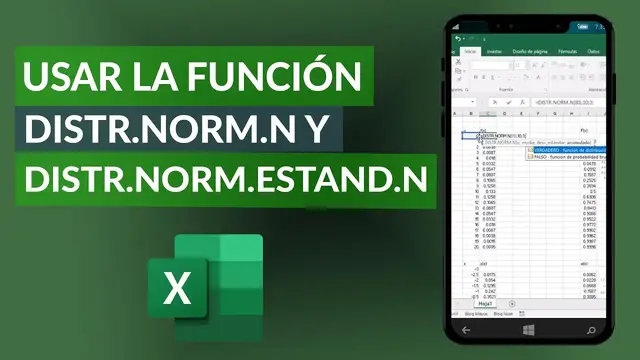 Video thumbnail for ¿Cuál es el uso de la función de EXCEL DISTR.NORM.N y DISTR.NORM.ESTAND.N?