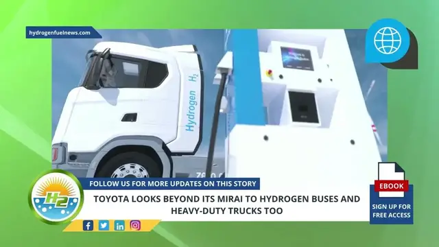 Video thumbnail for Toyota Looks Beyond Its Mirai to Hydrogen Buses and Heavy-Duty Trucks Too