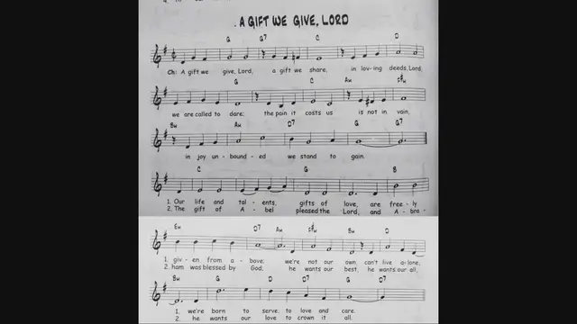 Video thumbnail for A Gift We Give Lord - Catholic Mass Song Sheet Music