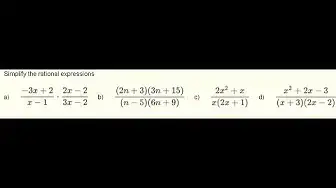 Video thumbnail for Simplify Rational Expressions - Grade 9