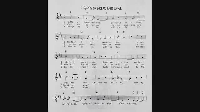 Video thumbnail for Gifts Of Bread And Wine - Catholic Mass Song Sheet Music