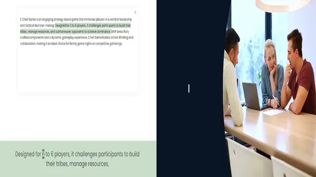 Video thumbnail for 1. Chief Game is an engaging strategy board game that immerses players in a world of leadership and tactical decision-making. Designed for 2 to 6 players, it challenges participants to build their tribes, manage resources, and outmaneuver