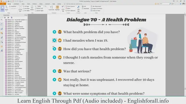 Video thumbnail for English Conversation About A Health Problem