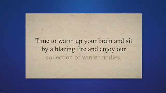 'Video thumbnail for Winter Riddles'