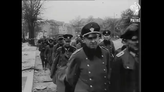 Video thumbnail for German officers surrendering 1945.