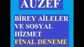 Video thumbnail for Birey Aileler Ve Sosyal Hizmet Final Deneme Sınavı -6