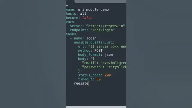 Video thumbnail for #shorts Token Based Authentication in REST #API - Interact with #webservice - #Ansible module uri