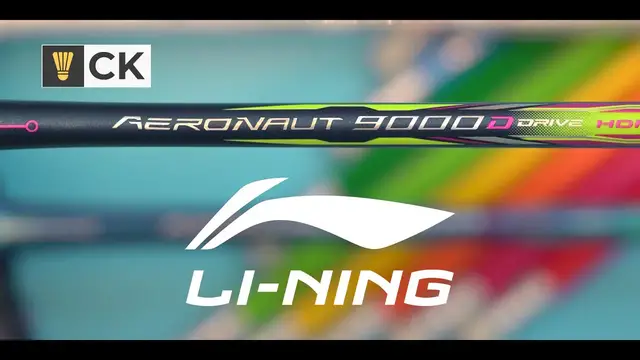 Video thumbnail for Li Ning Aeronaut 9000D badminton racket review - Speedy doubles racket!