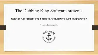 Video thumbnail for What Is The Difference Between Translation And Adaptation (Case Study)