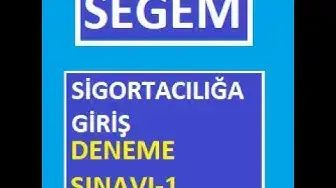 Video thumbnail for Sigortacılığa Giriş Deneme Sınavı