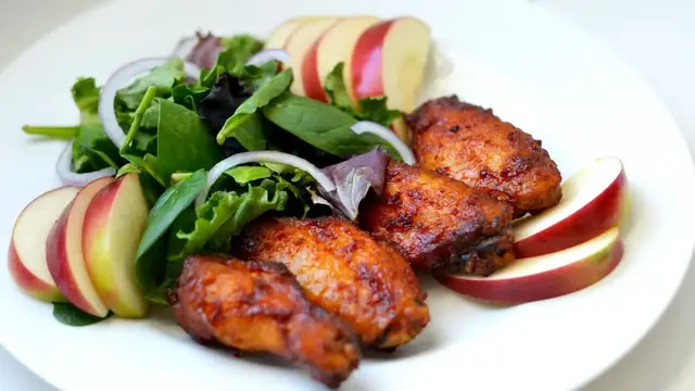 'Video thumbnail for Sweet And Spicy Apple Cider Chicken Wings Recipe'