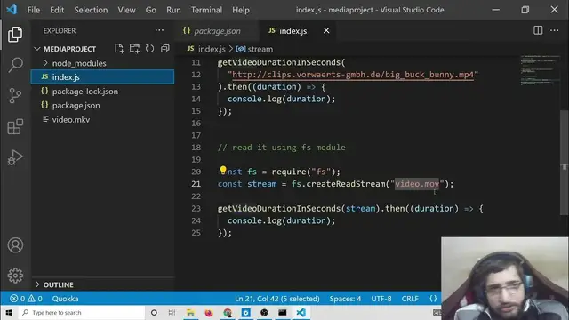 Video thumbnail for Node.js Express FFMPEG FFprobe Tutorial to Get Duration of Video File in Seconds Using EJS Template