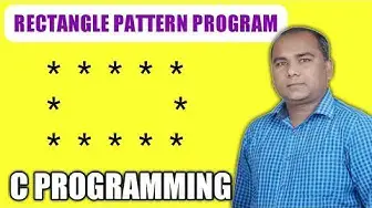 Video thumbnail for Rectangle Pattern Programs using * in C Programming in Hindi