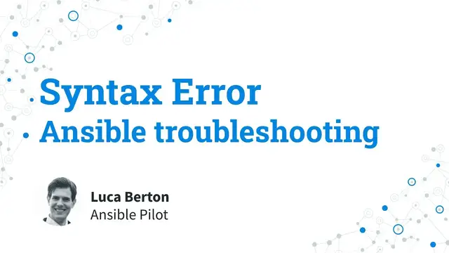 Video thumbnail for Ansible troubleshooting - Syntax Error