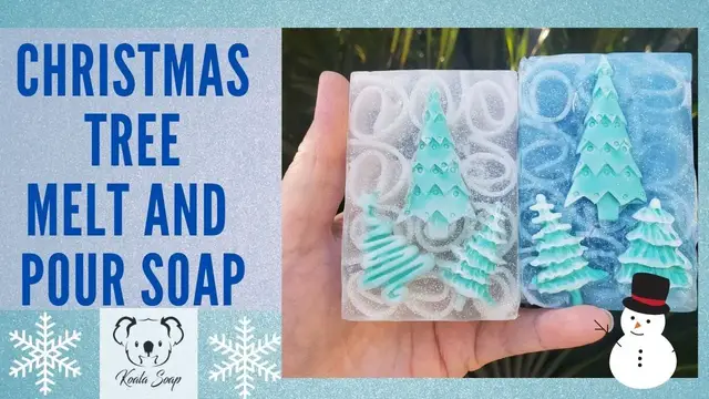 Video thumbnail for Melt and Pour Soap Making Christmas Tree Holiday Soap Recipes Tutorial for Beginners