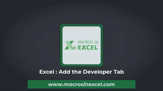 Video thumbnail for The Developer Tab Excel 2016 , 2013 , 2010 ... (Easy Step)