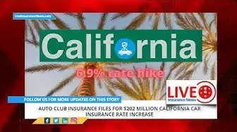 Video thumbnail for Auto Club Insurance files for $202 million California car insurance rate increase