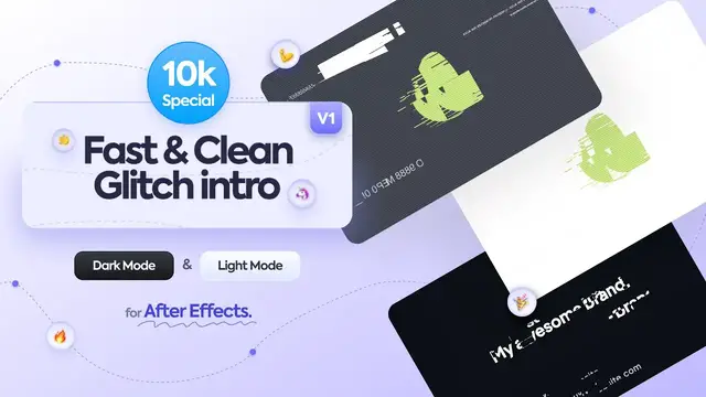 Video thumbnail for Glitch intro after effects template free with sfx - 10k Special free glitch intro template - 2021