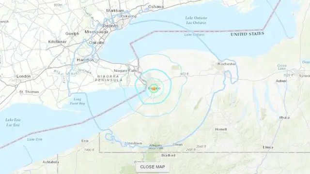 'Video thumbnail for Earthquake Shakes Parts Of WNY'