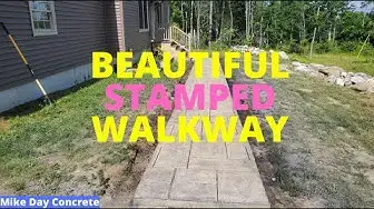 Video thumbnail for How To Pour And Stamp A Concrete Sidewalk