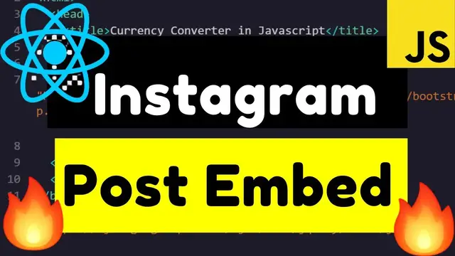 Video thumbnail for React.js Embed Instagram API Post in App Using react-instagram-embed Library Full Tutorial