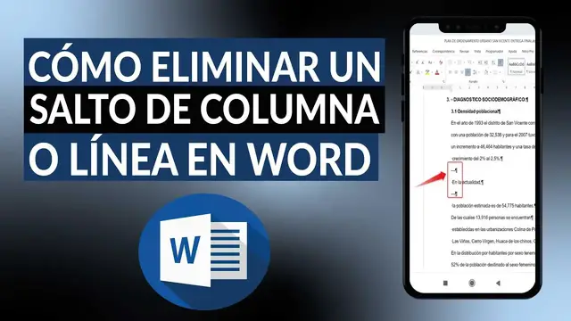 Video thumbnail for Cómo eliminar un salto de columna, línea o página en WORD fácilmente