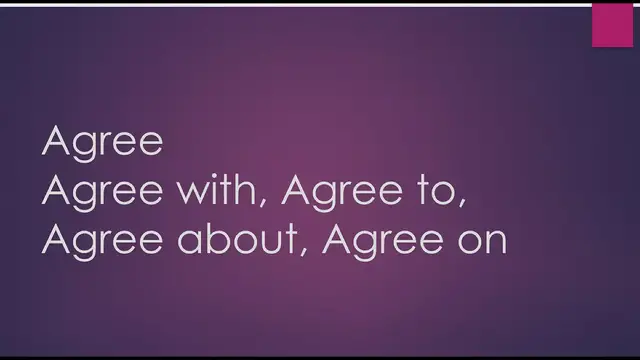 Video thumbnail for Agree and related words