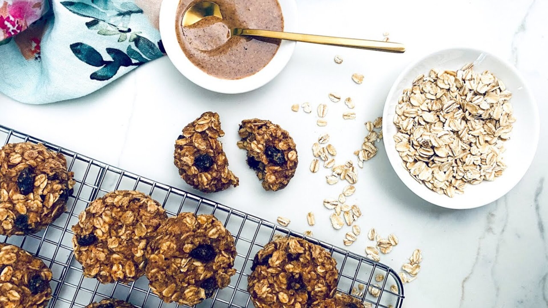 Video thumbnail for Breakfast-Friendly Oatmeal Cookies Recipe