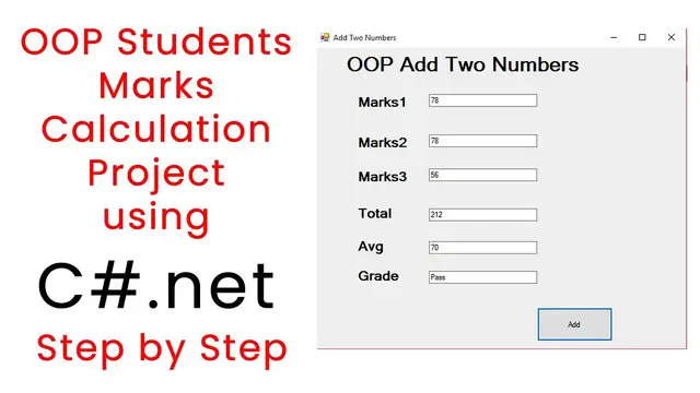 Video thumbnail for OOP Students Marks Calculation Project using C#.net Step by Step