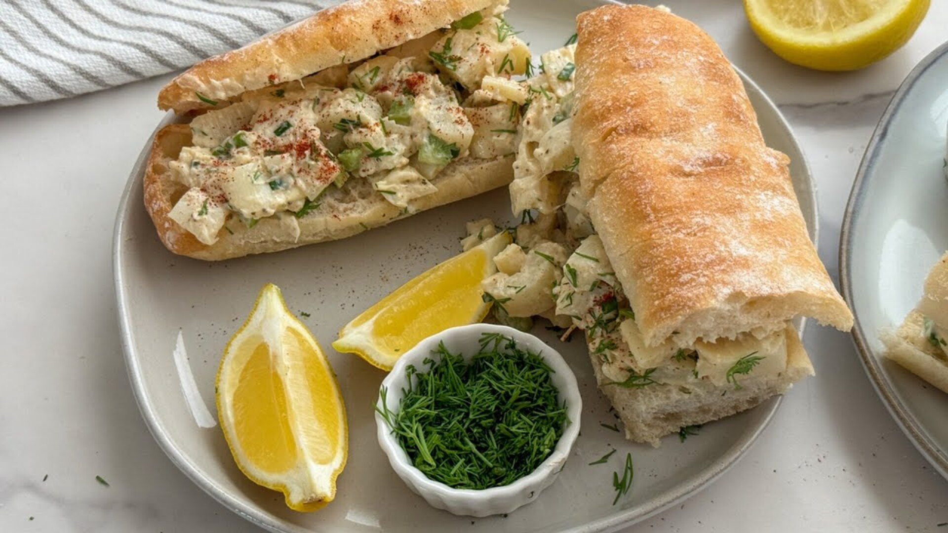 Video thumbnail for Vegan Hearts Of Palm "Lobster" Roll Recipe