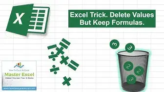 Video thumbnail for Delete Values But Keep Formulas. Reset An Excel Worksheet.