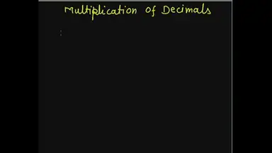 'Video thumbnail for Multiplication of decimals'
