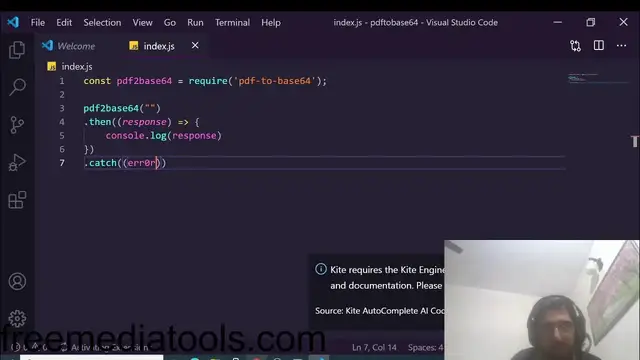 Video thumbnail for Node.js Project to Encode Local PDF File or From URL to Base64 String Using pdf-to-base64 Library