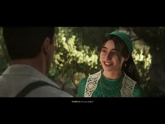 'Video thumbnail for Mafia: The Old Country - Chapter 3 Pizzu: Meet Isabella Torrisi In The Gardens Cutscene | Tino Russo'