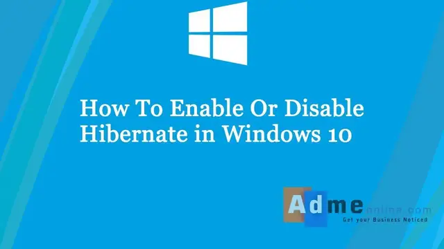 'Video thumbnail for How to Enable Hibernate in windows 10'