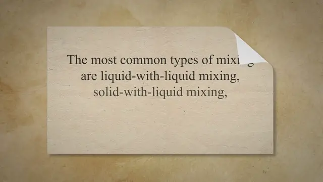 Video thumbnail for The Types of Mixing Process and Equipment
