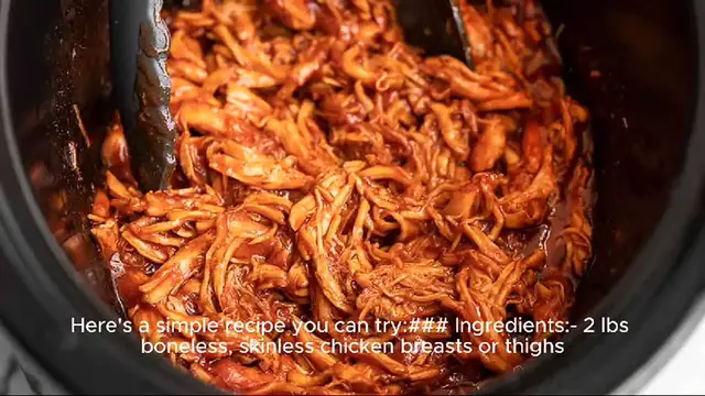 Video thumbnail for pulled chicken recipe