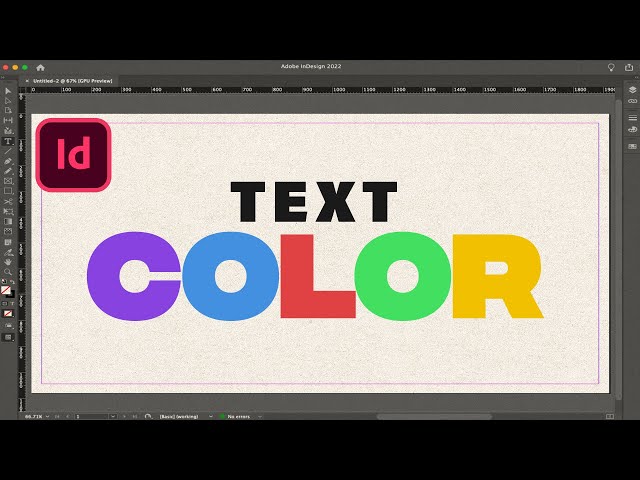 Video thumbnail for How to Change Text Color in InDesign (Tutorial)