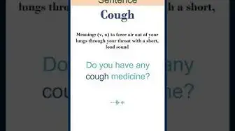Video thumbnail for Cough meaning | Cough in a Sentence | Most common words in English #shorts