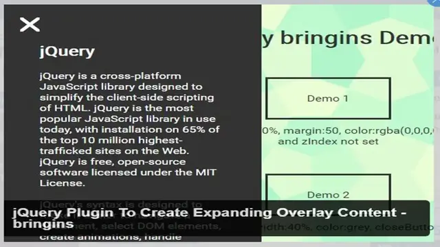 Video thumbnail for JQuery Overlay Effect - A Fancy Animation Effect