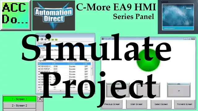 Video thumbnail for C-More EA9 HMI Series Panel Simulate Project