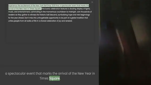 Video thumbnail for Experience the excitement of the New York Ball Drop 2025 live, a spectacular event that marks the arrival of the New Year in Times Square. This iconic celebration features a dazzling display of lights, music, and entertainment, culminatin