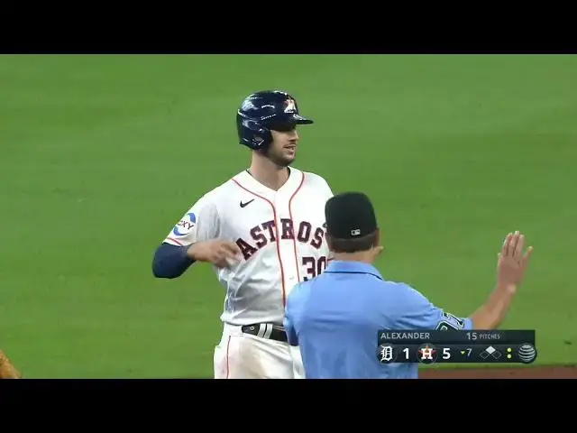 'Video thumbnail for Kyle Tucker CRANKS a RBI Double, Scoring Alex Bregman! | Houston Astros | 4/5/2023'
