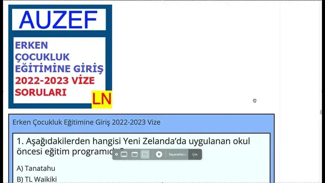 Video thumbnail for Erken Çocukluk Eğitimine Giriş 2022 Vize Soruları