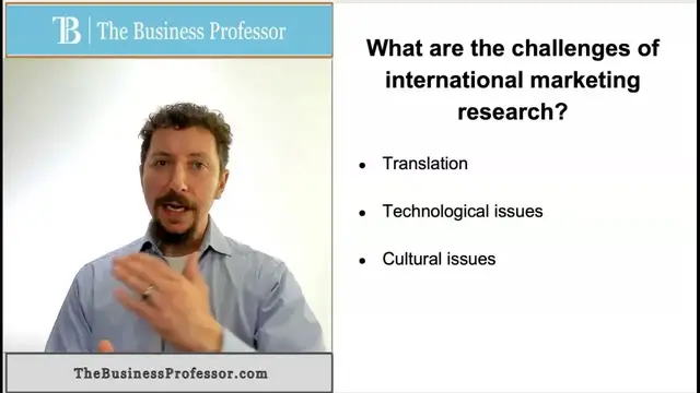 'Video thumbnail for Marketing - Challenges of International Market Research'