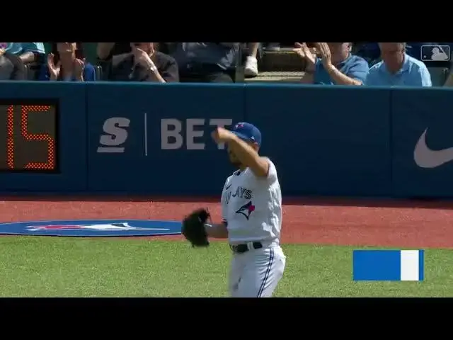 'Video thumbnail for George Springer MAKES a AMAZING Running Catch! | Toronto Blue Jays | 4/15/2023'