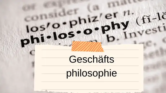 Video thumbnail for Geschäfts philosophie