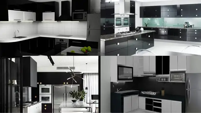 Video thumbnail for simple black and white kitchen designs
