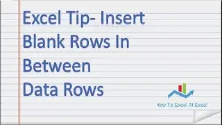 Video thumbnail for Insert Blank Row After Every Data Row In Excel- Excel Tip