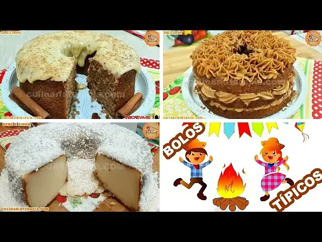 Video thumbnail for Receitas fáceis de 3 bolos típicos e tradicionais de festas Juninas com cobertura cremosa
